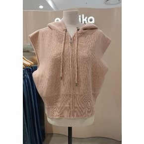 루미앤플로 니트 후드집업 조끼 NK1VT102J