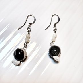 흑자개 귀걸이 10mm 원석 수공예 자체제작_P345011210