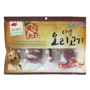 강아지육포간식 강아지 리얼 쫄깃 오리 연어포 300g 반려견 육포 간식