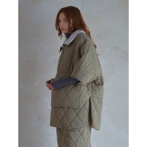 Half quilted padded anorak