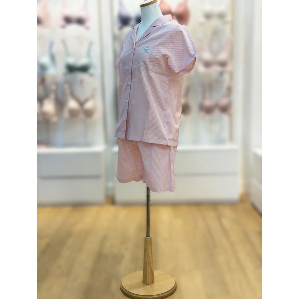 [파주점] 여성 플레인스트라이프반팔 파자마세트 EDWPJ141PE