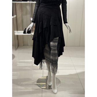 에고이스트 [파주점] 레이스배색 인조 스웨이드스커트(ER4BX015)