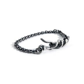SILVER LINKS CHAIN LOCKING BRACELET