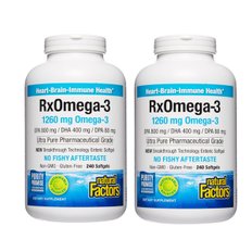 네츄럴 펙터스 RxOmega-3 울트라 1260mg 240소프트젤 2팩 Natural Factors