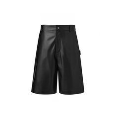 Italian nappa Lambskin Bermuda Pants_Black