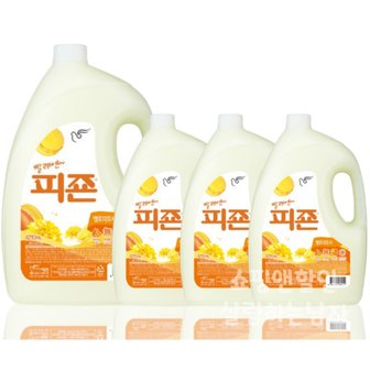  피죤 프리미엄 섬유유연제 옐로미모사 4210ml x 4개