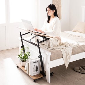 이동식 책상 바퀴달린 노트북 책상 각도조절 높이조절 침대 소파 테이블