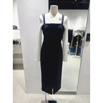 에고이스트 [여주점] 레터링 자수 포인트 등판 트임 롱 원피스 EQ4WO961