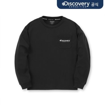 디스커버리키즈 키즈 스몰로고 긴팔티셔츠 (BLACK)