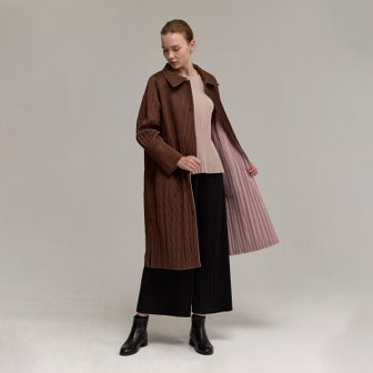 신세계라이브쇼핑 [플리츠미] 셔츠 카라 리버시블 퀼팅 롱 자켓_PPJKW025012