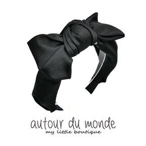 big ribbon hairband black