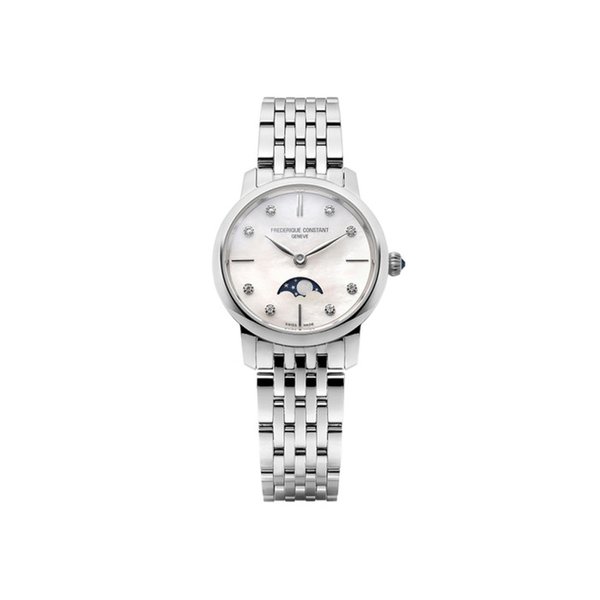 슬림라인 문페이즈 다이아몬드 자개판 여성 메탈시계 FC-206MPWD1S6B