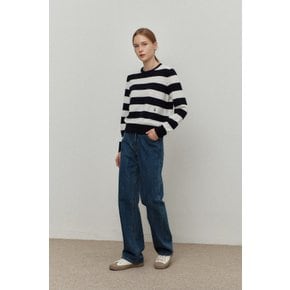 Round stripe anchor point knit_NAVY_LRVC1PO01WNV10
