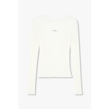 GCUT [지컷25S/S]센터 로고 라벨 리브드 풀오버(7215250205)