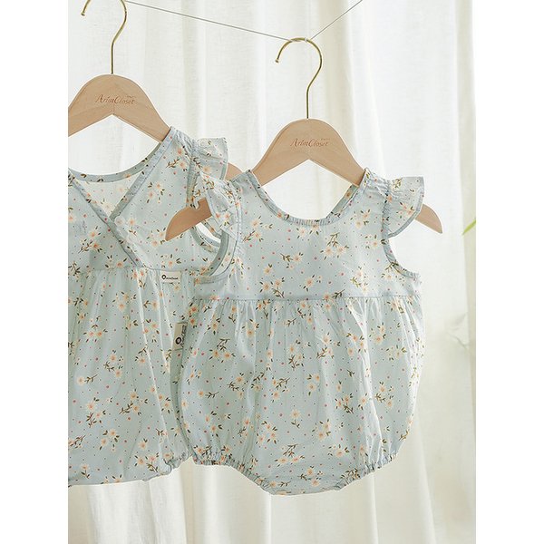 싱그러운 - 민소매 프릴 베이비 바디슈트