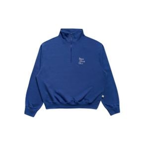 Half Zip-up Sweatshirt Blue