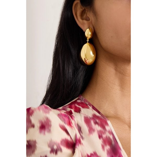 아와 골드톤 스컬프처 이어링 46376663162987746