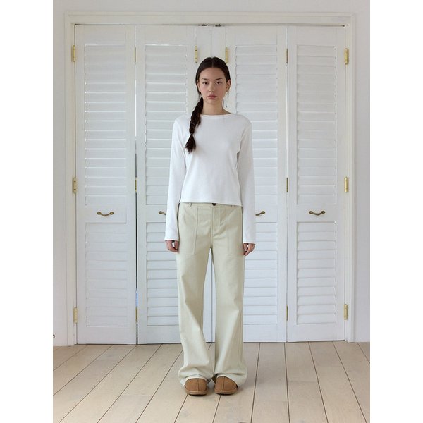 [리퍼브] Pocket loose-fit pants_sand beige