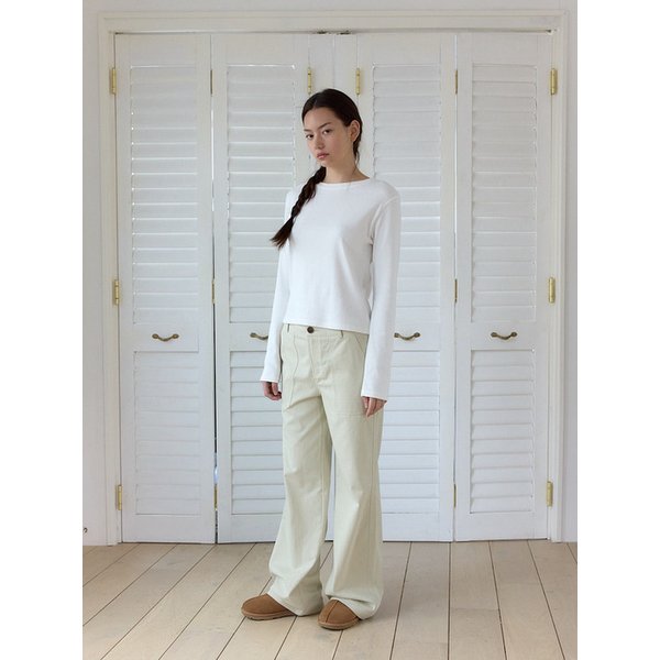 [리퍼브] Pocket loose-fit pants_sand beige