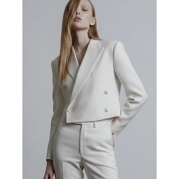 Wool Cropped Jacket[White(UNISEX)]_UTH-FB03