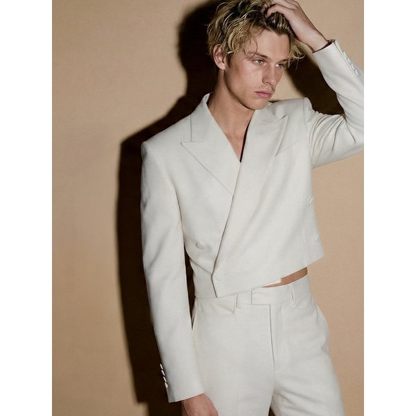 Wool Cropped Jacket[White(UNISEX)]_UTH-FB03