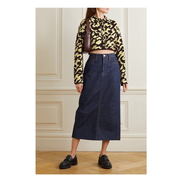 아다 크롭 프린트 스트레치  니트 가디건 브라운 1647597284435484