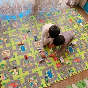 도로교통 층간소음매트 놀이방매트 퍼즐매트 어린이집 9P 30x30x1.2cm