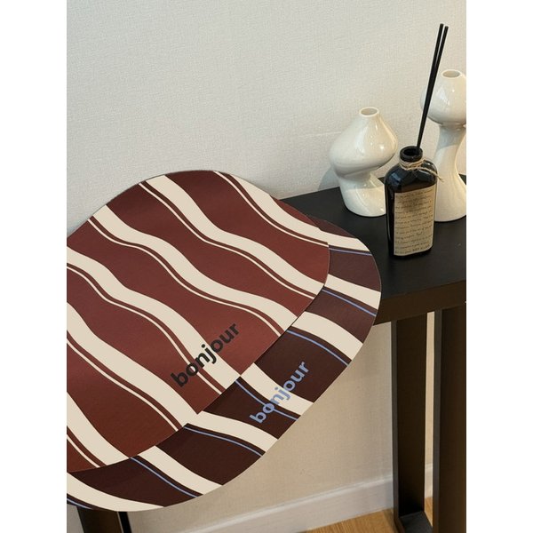 봉주르 스트라이프 규조토발매트 빨아쓰는 욕실 주방 현관