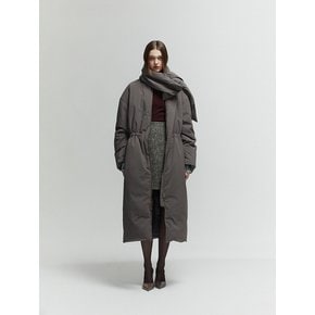 MATT MUFFLER GOOSE LONG DOWN JACKET_COCOA