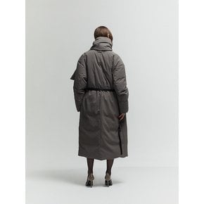 MATT MUFFLER GOOSE LONG DOWN JACKET_COCOA