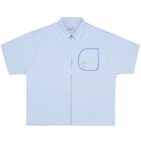 POCKET POINT OVERFIT SHIRT SKYBLUE - 포켓포인트 셔츠