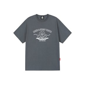 WAVE FLOWER T-SHIRTS - GRAY