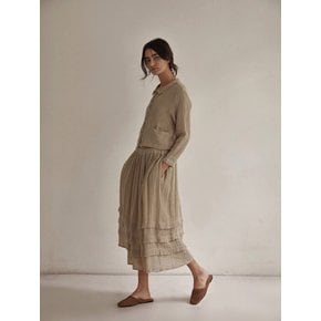 Linen Crease Skirt - 2color