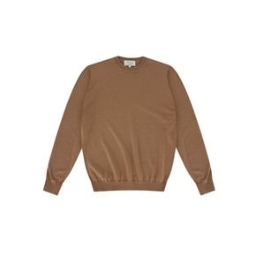 Merino wool soft Crew neck knit (Camel)