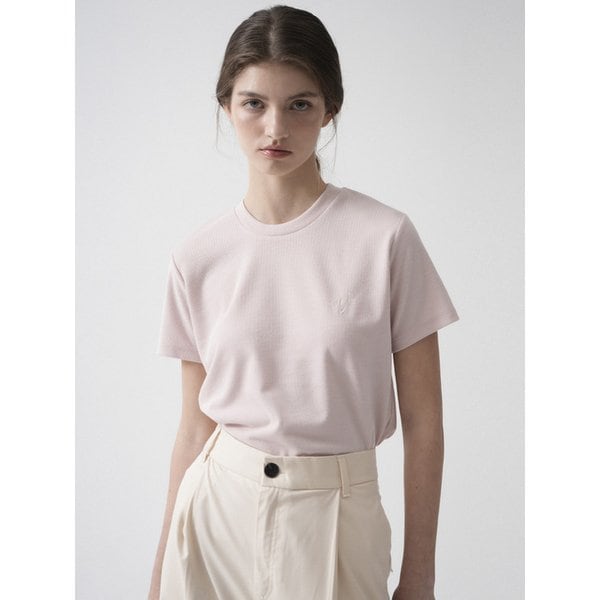 V Logo Needlework T-shirt (Pink)