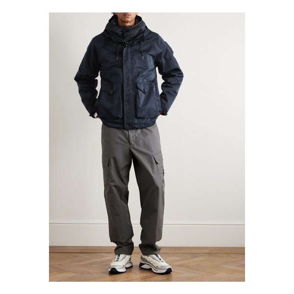 가먼트 다이 로고 아플리케 마이크로 케이 다운 라이너 후드 재킷 46376663162869047