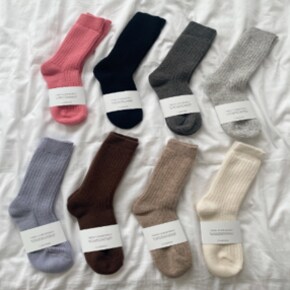 마인드가드닝 캐시미어 립 삭스 Mind Gardening Cashmere ribbed socks