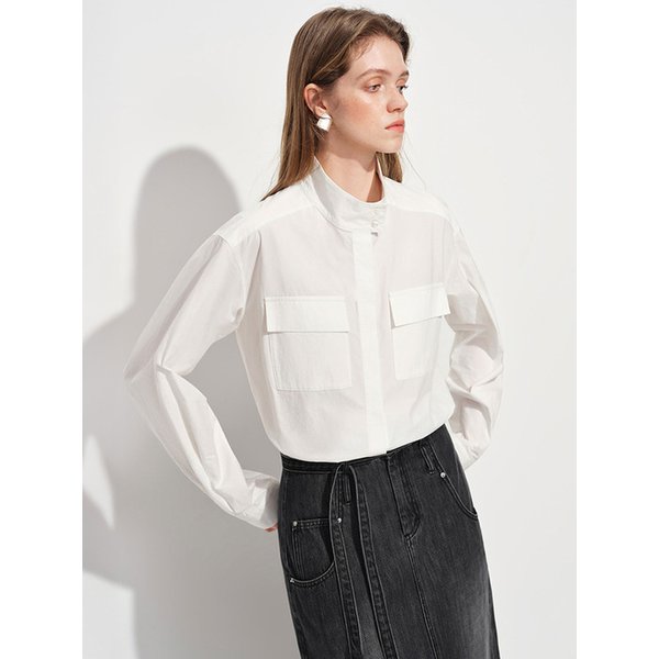 WD_Pocket stand collar shirt_2color