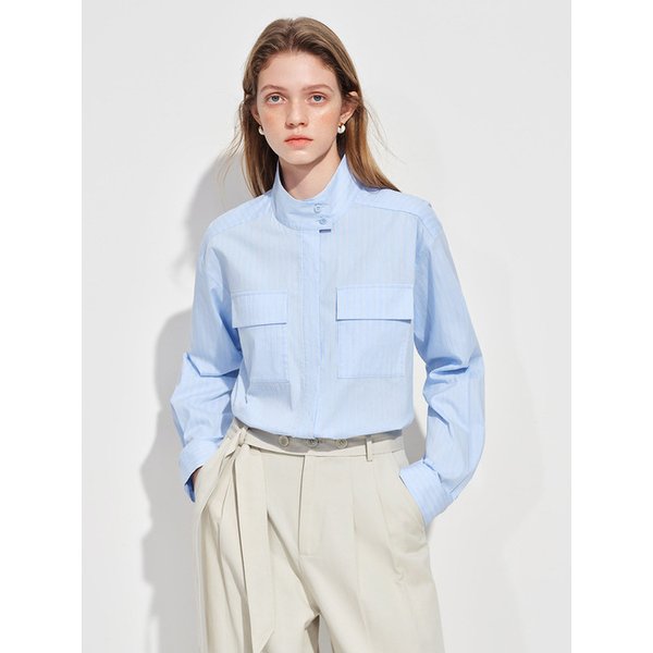 WD_Pocket stand collar shirt_2color