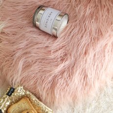 러블리 램 fur 원형방석- 핑크