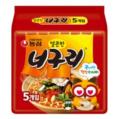 농심 얼큰한너구리 멀티팩 120g x 5입