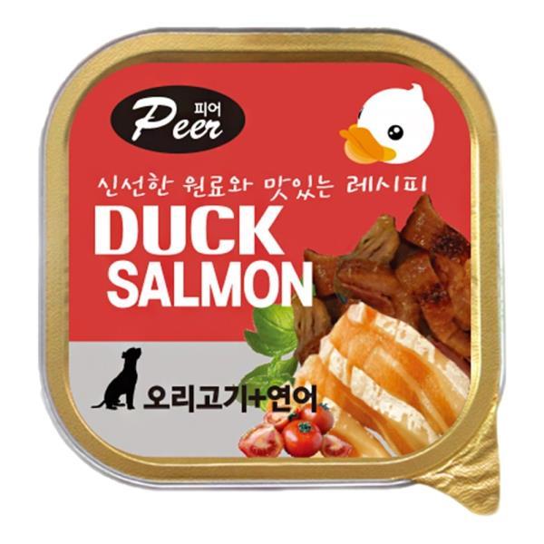 피어 사각캔 오리고기+연어 100g X ( 5매입 )