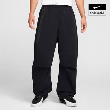 나이키 맨즈 나이키 테크 우븐 오픈 헴 팬츠 NIKE HM7159-010