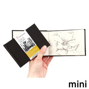  하네뮬레  DS 스케치북 미니 BLACK 풍경 12.5x9 140g 30매