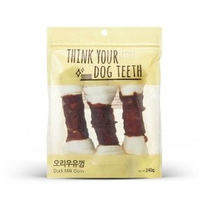 ThinkYourDogTeeth 오래먹는 강아지간식 오리딩고 우유껌 3P 240g