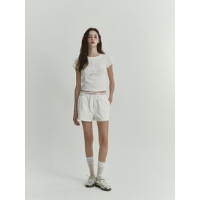 SATIN JERSEY SHORTS (IVORY)