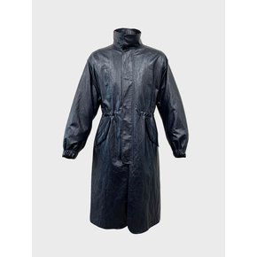 FAKE LEATHER PARKA JUMPER (NAVY)