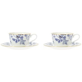 Noritake & 220cc 2 P59387A4562 노리타케 컵 접시 (쌍 세트) (커피 티 겸용) 블루 소렌티노