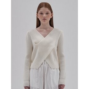 Wrap Layered Knit Ts_Ivory