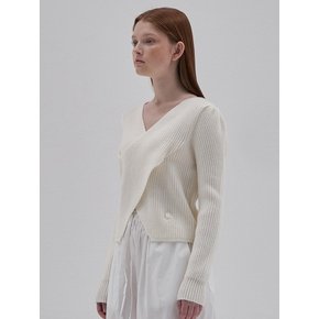 Wrap Layered Knit Ts_Ivory